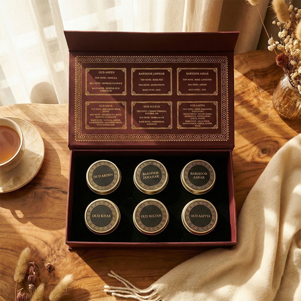 Bakhoor Discovery Box + Noor Al Oud Black Burner + Tong