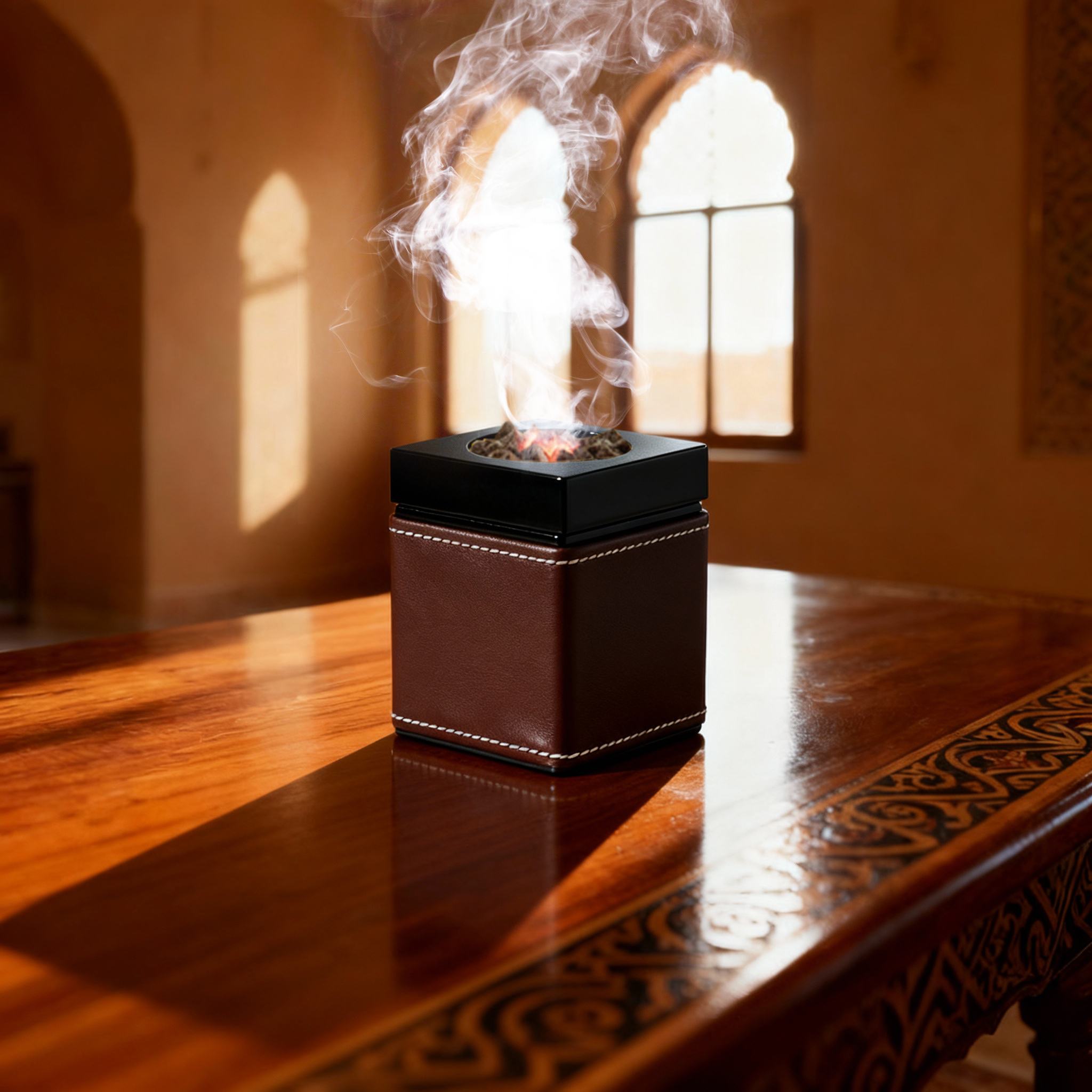 Bakhoor Package-3 | 1 Oud Areen, 1 Amiri Black & Gold Burner, 1 Gold Tong, 2 Charcoal Rolls