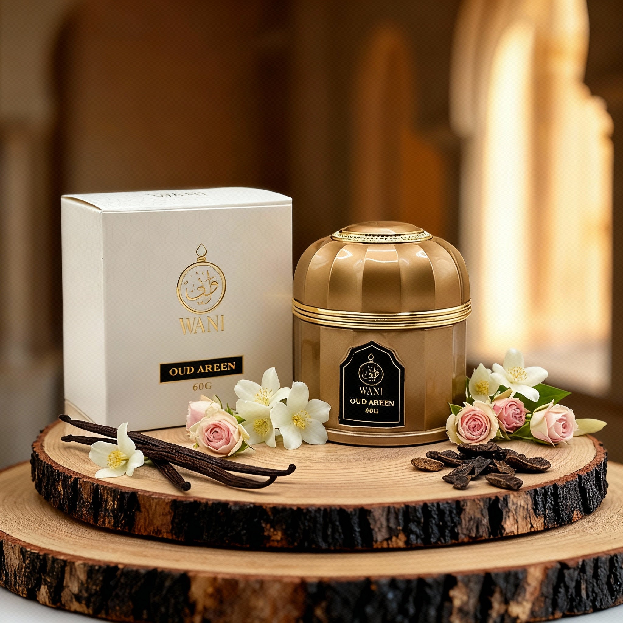 Bakhoor Package-3 | 1 Oud Areen, 1 Amiri Black & Gold Burner, 1 Gold Tong, 2 Charcoal Rolls